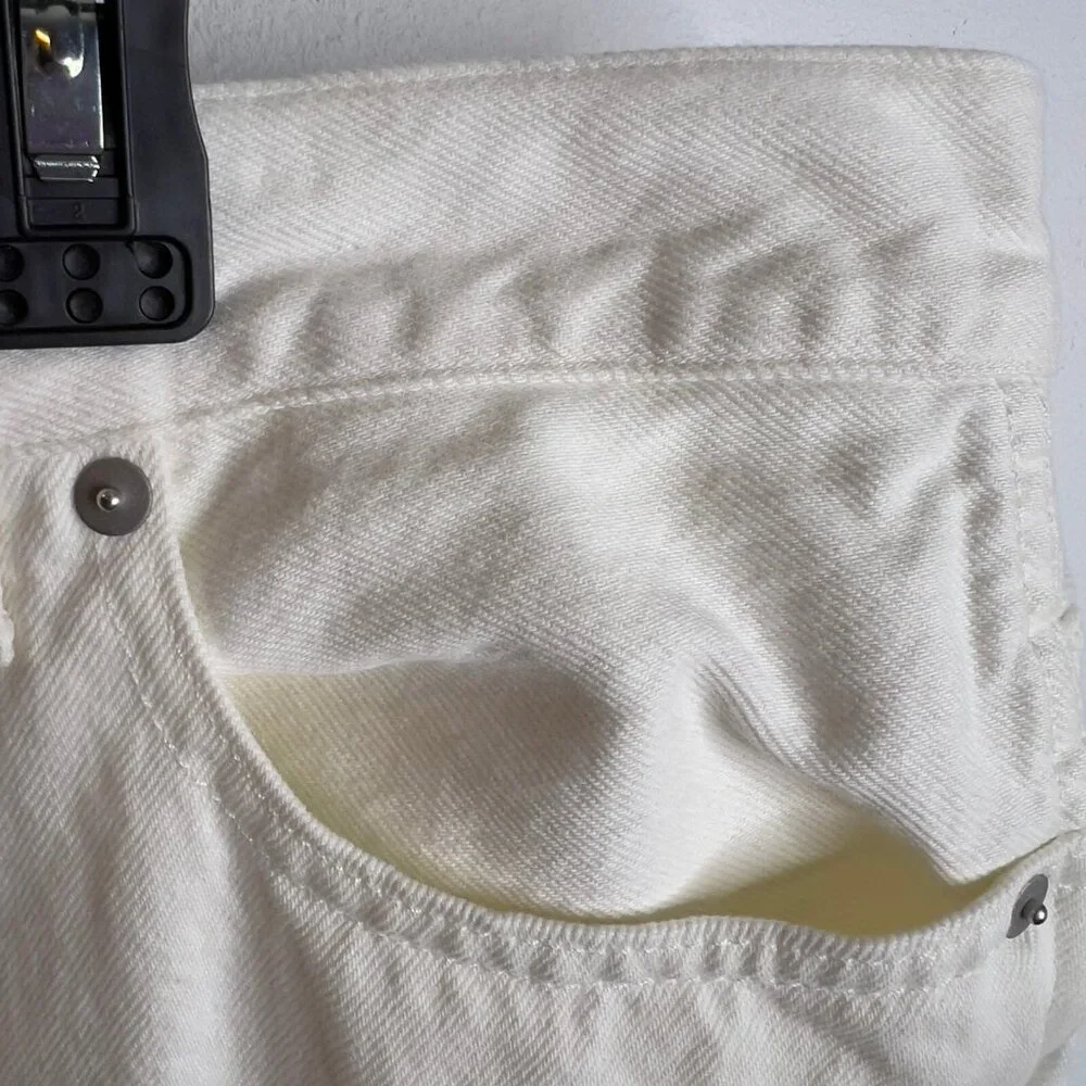Madewell $110 The Rilee Denim Midi SKirt White Size 33 NQ802 - Picture 5 of 10